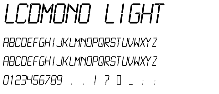 LCDMono Light font